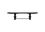 115531 Florence 126-inch Extension Dining Table Distressed Black