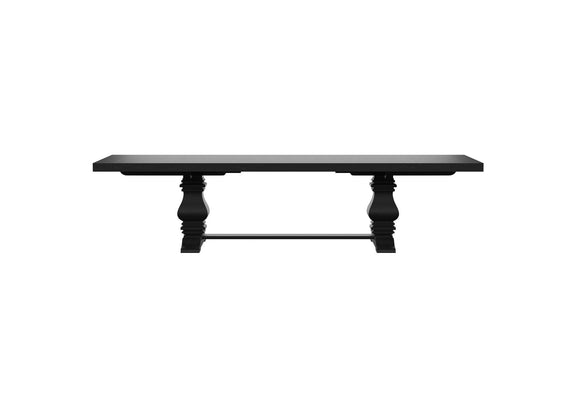 115531 Florence 126-inch Extension Dining Table Distressed Black