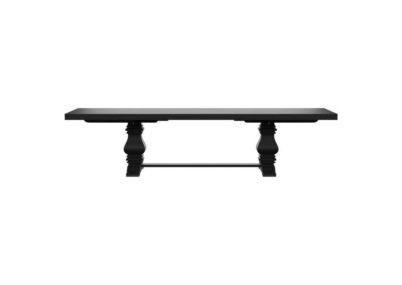 115531 Florence 126-inch Extension Dining Table Distressed Black