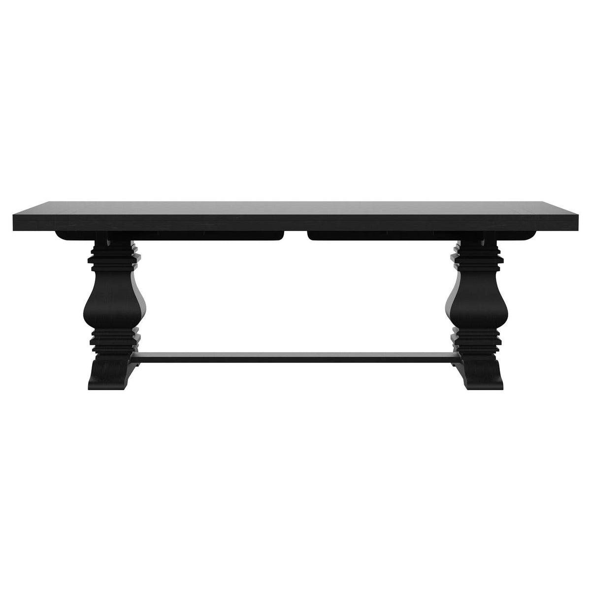 115531 Florence 126-inch Extension Dining Table Distressed Black