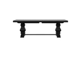 115531 Florence 126-inch Extension Dining Table Distressed Black