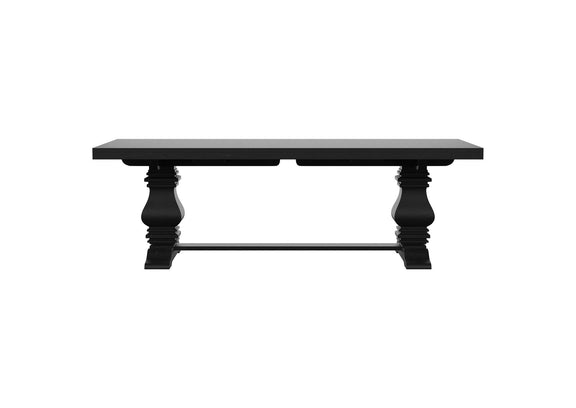 115531 Florence 126-inch Extension Dining Table Distressed Black