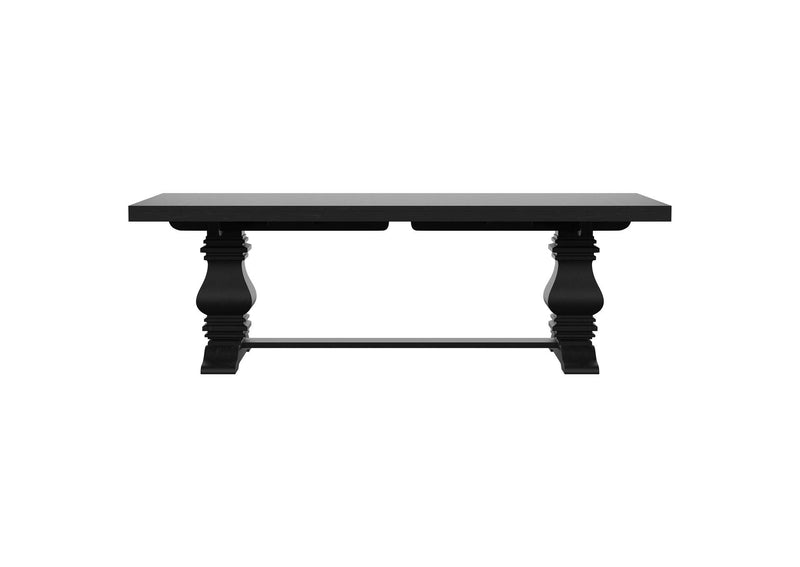 115531 Florence 126-inch Extension Dining Table Distressed Black