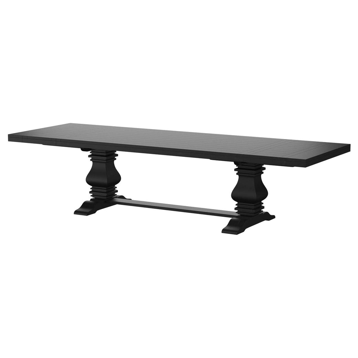 115531 Florence 126-inch Extension Dining Table Distressed Black