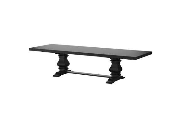 115531 Florence 126-inch Extension Dining Table Distressed Black