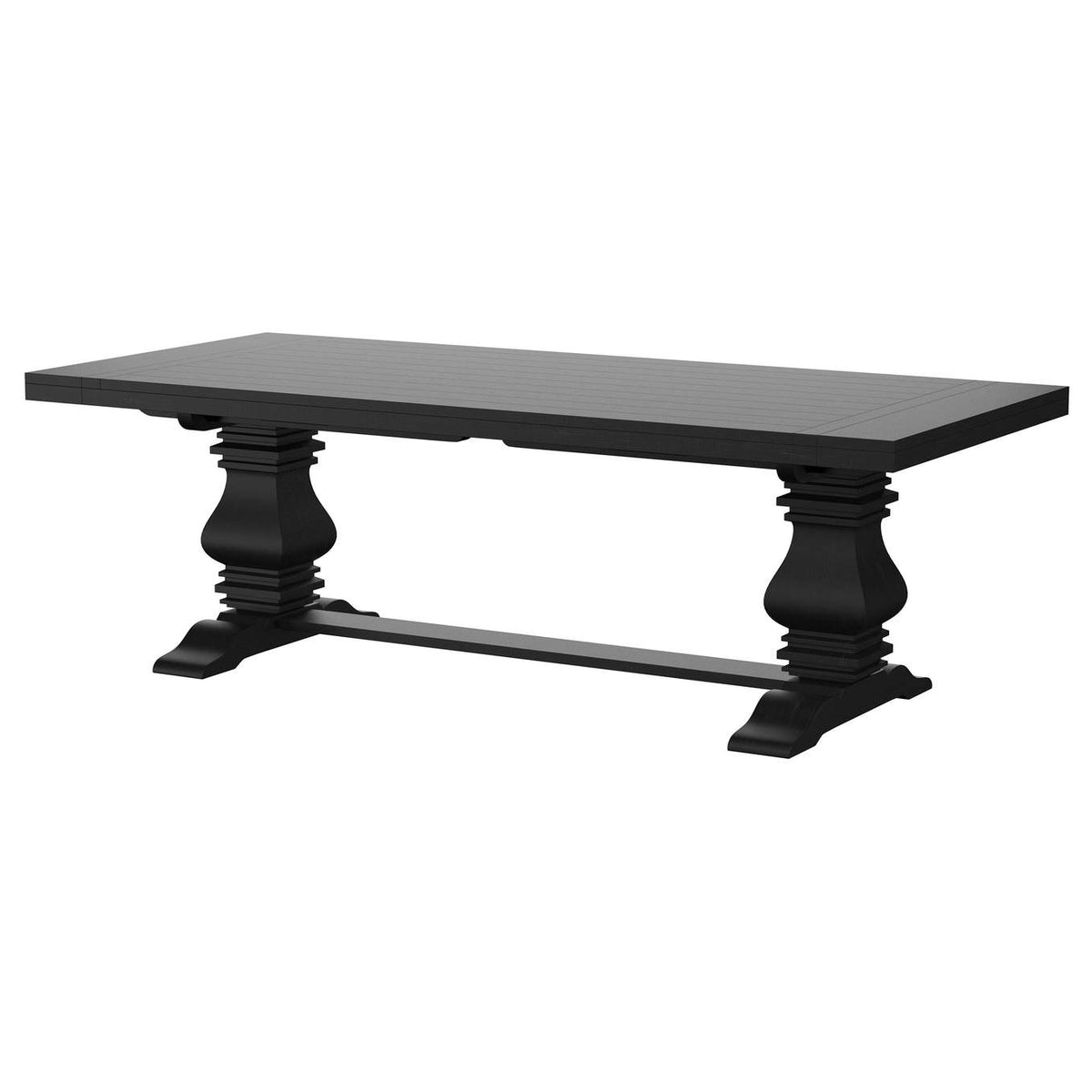 115531 Florence 126-inch Extension Dining Table Distressed Black