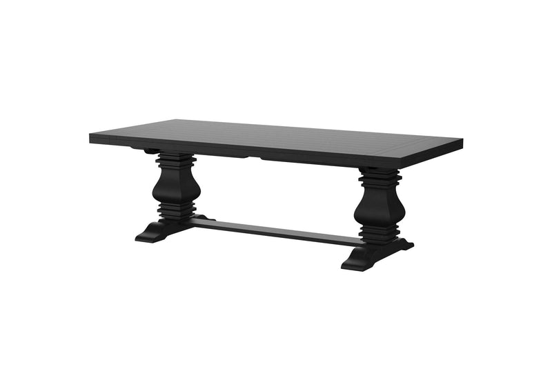 115531 Florence 126-inch Extension Dining Table Distressed Black