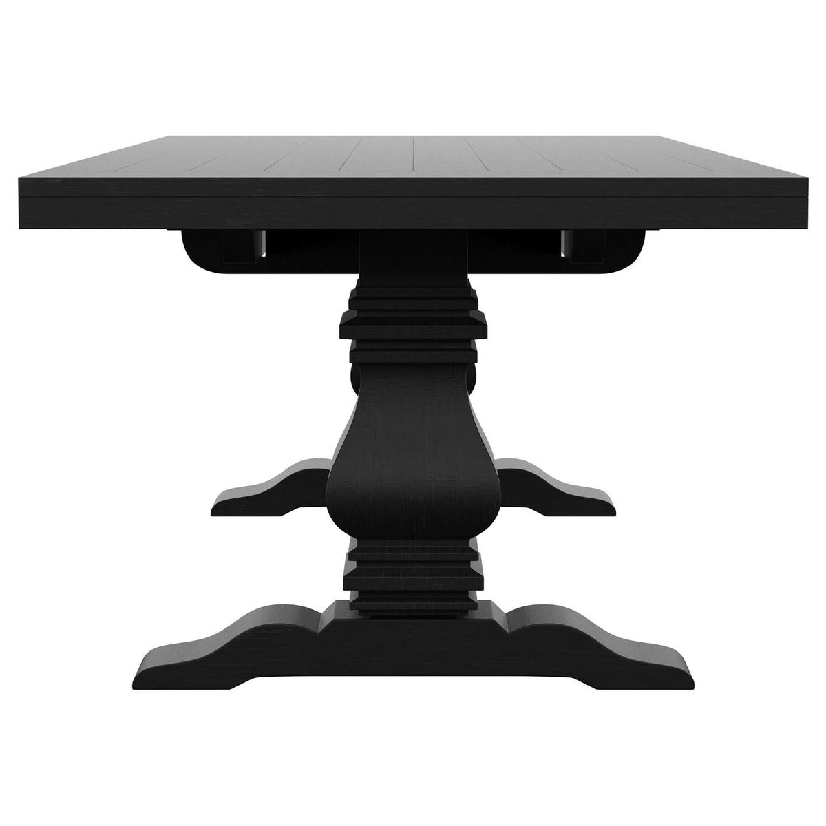 115531 Florence 126-inch Extension Dining Table Distressed Black