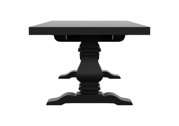 115531 Florence 126-inch Extension Dining Table Distressed Black