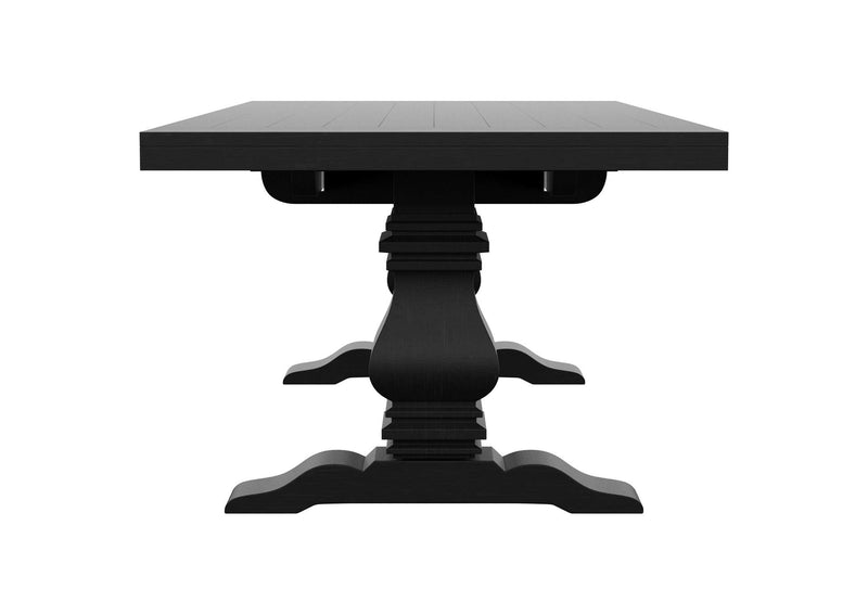 115531 Florence 126-inch Extension Dining Table Distressed Black
