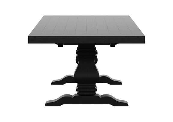 115531 Florence 126-inch Extension Dining Table Distressed Black