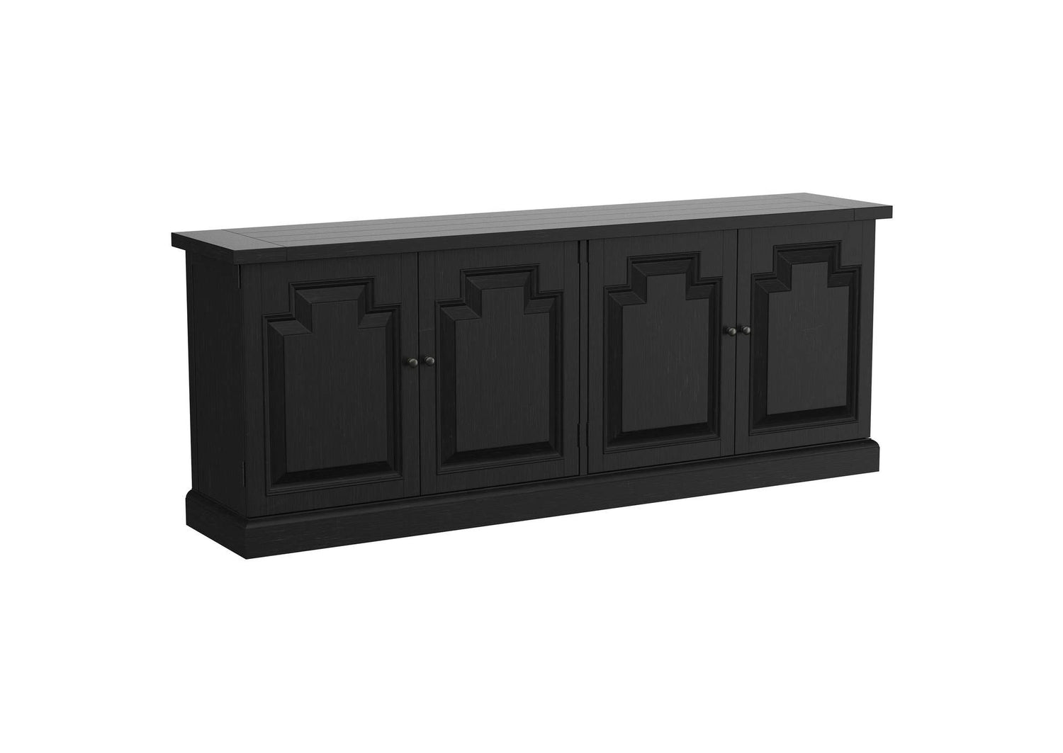 Florence 4-door Dining Sideboard Buffet Distressed Black