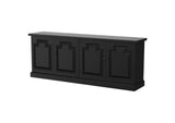 115535 Florence 4-door Dining Sideboard Buffet Distressed Black