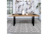 115541 Bradshaw 80-inch Live Edge Wood Dining Table Natural Acacia