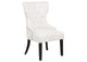 115572 Baney Fabric Upholstered Dining Side Chair Cream and Black