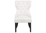 115572 Baney Fabric Upholstered Dining Side Chair Cream and Black