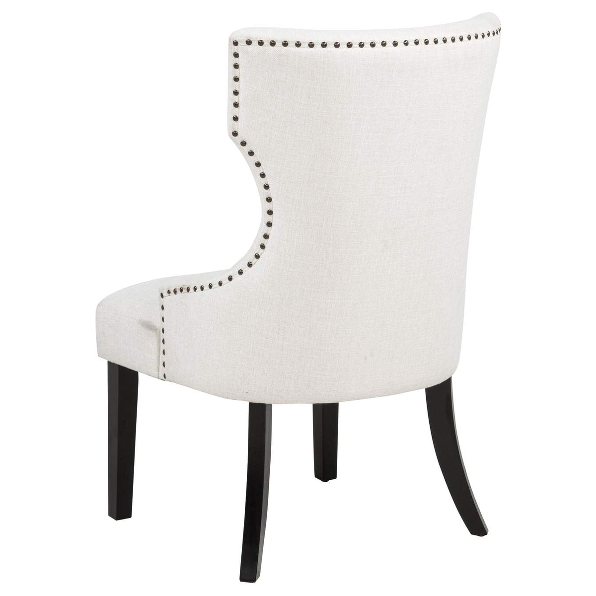 115572 Baney Fabric Upholstered Dining Side Chair Cream and Black