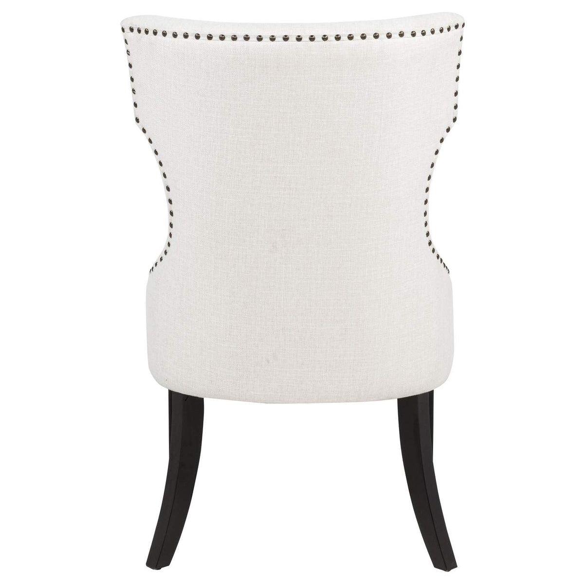 115572 Baney Fabric Upholstered Dining Side Chair Cream and Black