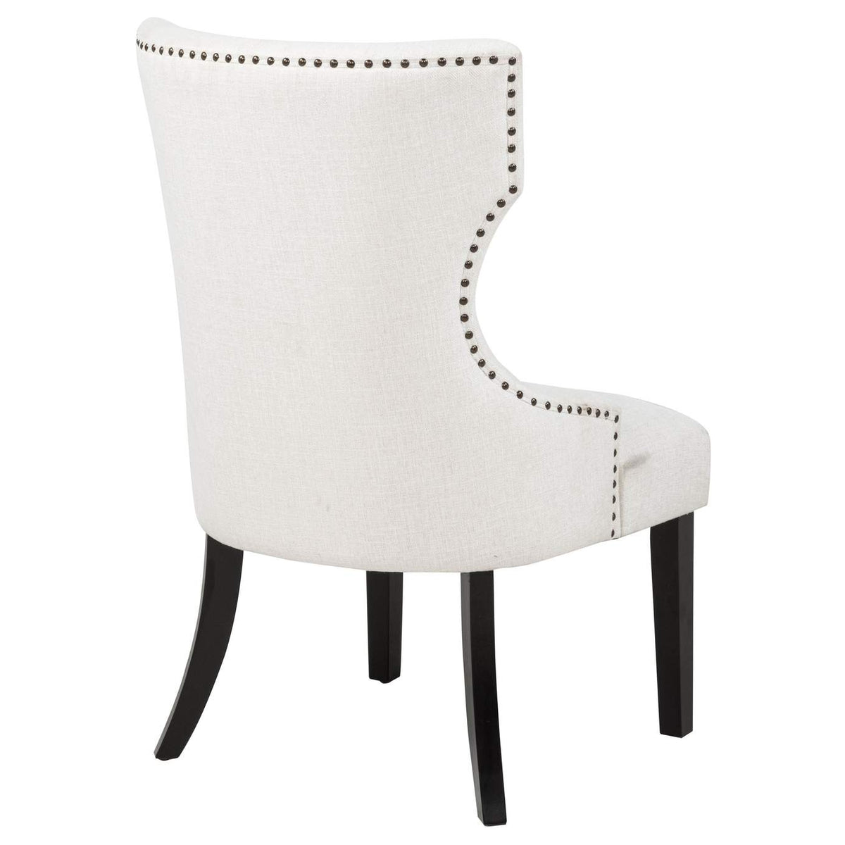115572 Baney Fabric Upholstered Dining Side Chair Cream and Black