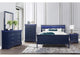 CHARLIE-BLUE-TB+DR+MR+NS CHARLIE BLUE TWIN BED, DRESSER, MIRROR, & NIGHTSTAND