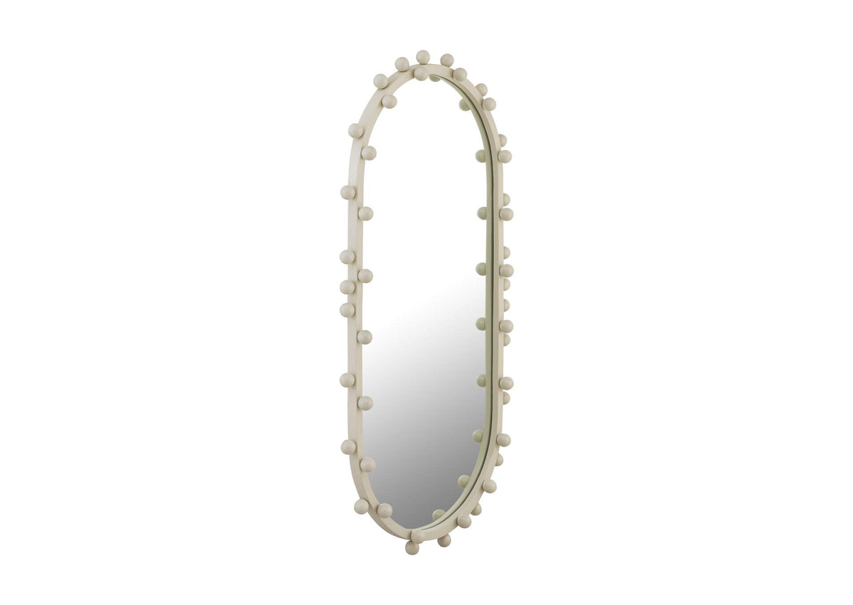 TOV-C18414 Bubbles Ivory Large Oval Wall Mirror