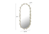 TOV-C18414 Bubbles Ivory Large Oval Wall Mirror
