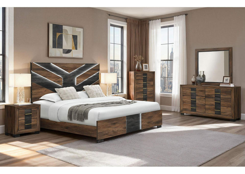 OPTIMUS-BRWN_BLK-FBG OPTIMUS BROWN - BLACK FULL BED GROUP
