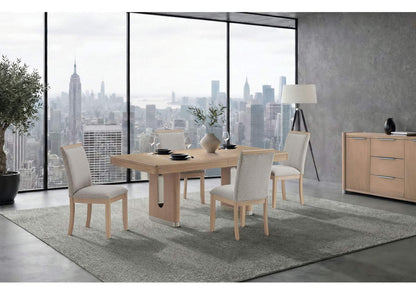 D1248DT+DC_7PC D1248 NATURAL DINING TABLE AND 6 DINING CHAIRS