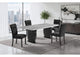 D2502DT+D2502DC-BLK D2502 DINING TABLE AND 4 DINING CHAIRS