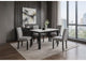 D8032DT-WHT_BLK_+_D9026DC-GRY D8032DT WHT - BLK DINING TABLE & D9026DC GRY DINING CHAIR