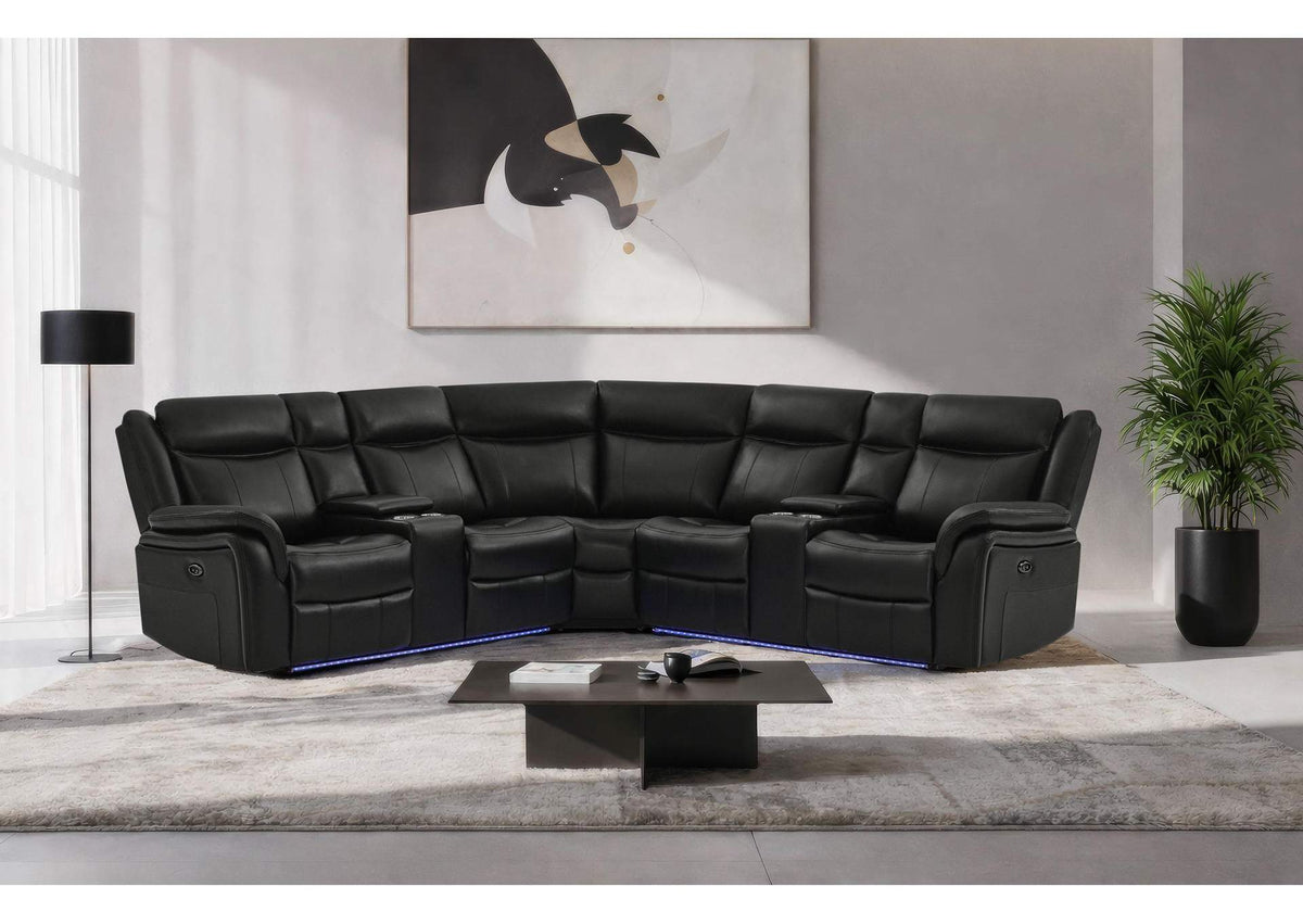 UM02-BL-SECTIONAL-N UM02 BLACK SECTIONAL