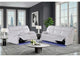 U6026-BLANCHE_WHITE-RS_CRLS_W_LED_&SPKR U6026 BLANCHE WHITE REC SOFA - CONSOLE REC LOVESEAT WITH LED & SPEAKER