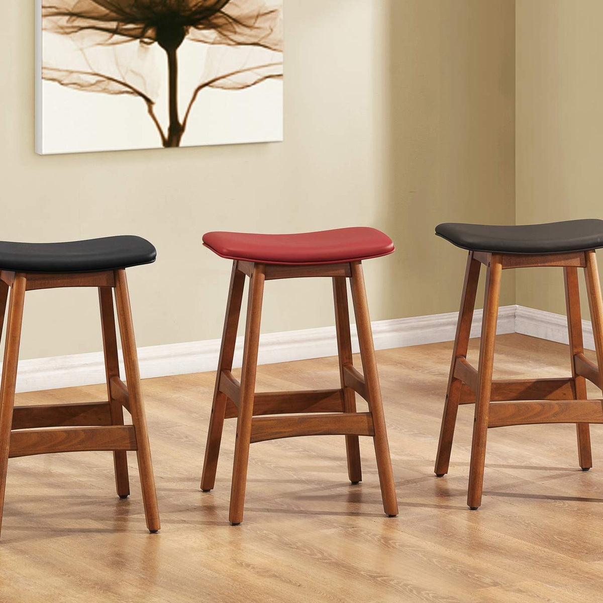 1188BK-24 Ride Counter Height Stool, Matt Black