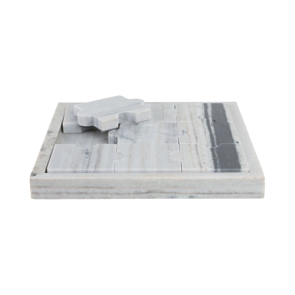 Panda Stone Marble Puzzle Game - White