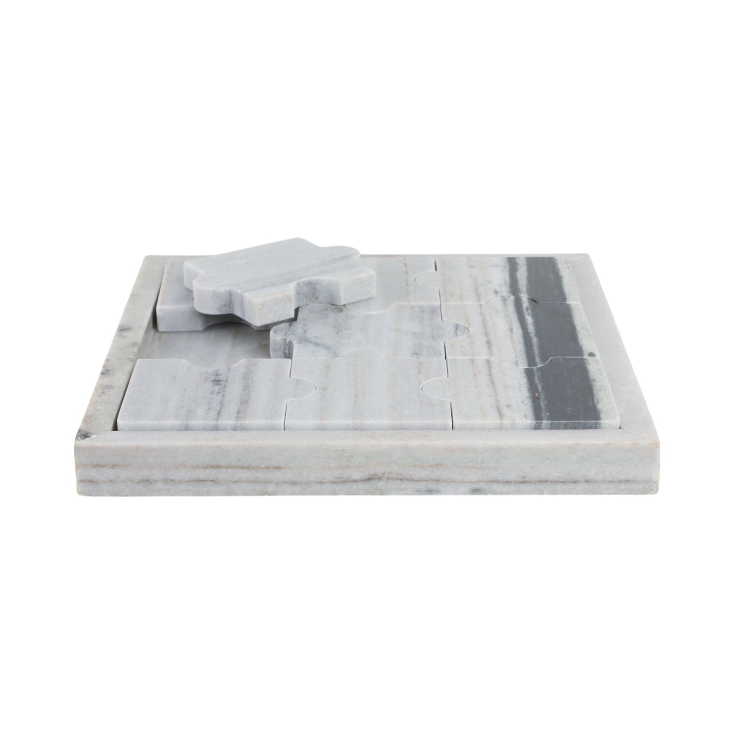 Panda Stone Marble Puzzle Game - White