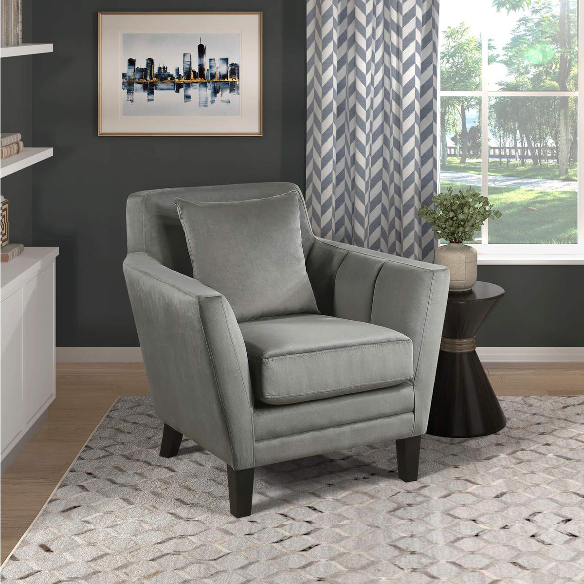 1209GRY-1 Adore Accent Chair