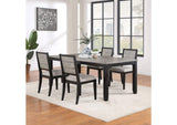 Elodie 5-piece Rectangular Extension Leaf Dining Set Black
