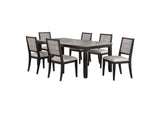 121221-S7 Elodie 7-piece Rectangular Extension Leaf Dining Set Black