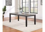 121221 Elodie Rectangular 78-inch Extension Leaf Dining Table Black