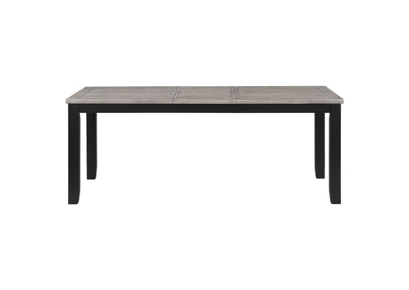 121221 Elodie Rectangular 78-inch Extension Leaf Dining Table Black