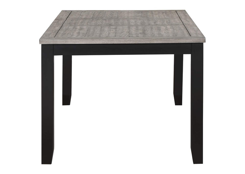 121221 Elodie Rectangular 78-inch Extension Leaf Dining Table Black