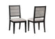 121222 Elodie Wood Dining Side Chair Grey and Black (Set of 2)