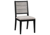 121222 Elodie Wood Dining Side Chair Grey and Black (Set of 2)