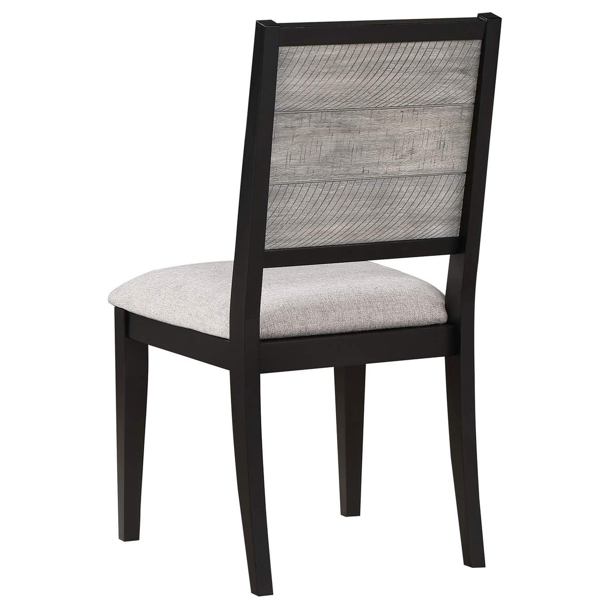 121222 Elodie Wood Dining Side Chair Grey and Black (Set of 2)