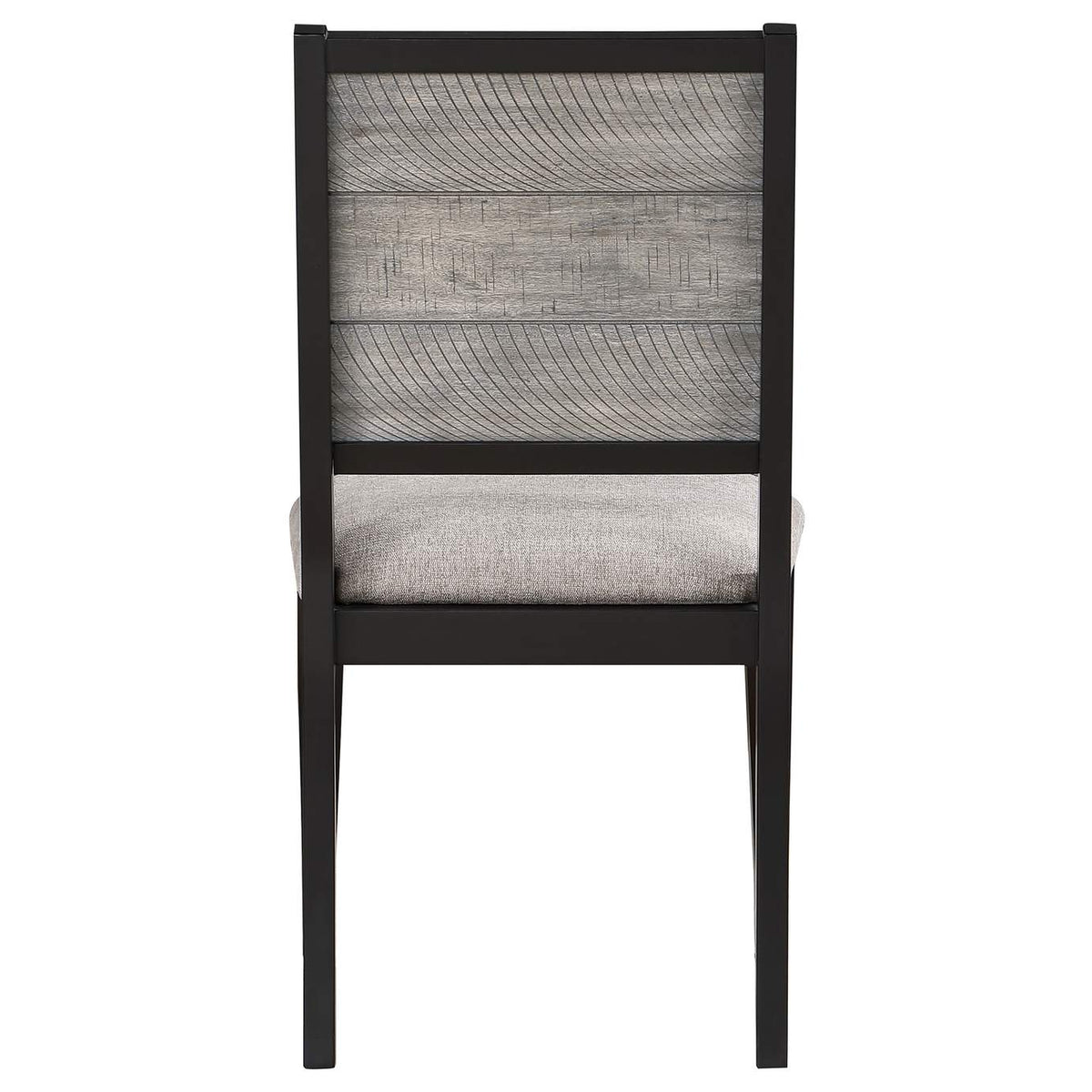 121222 Elodie Wood Dining Side Chair Grey and Black (Set of 2)