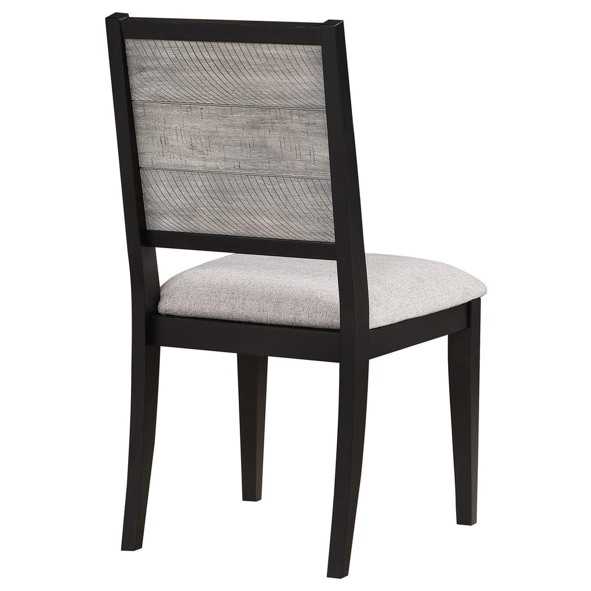 121222 Elodie Wood Dining Side Chair Grey and Black (Set of 2)