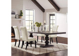 Phelps 5-piece Rectangular Dining Table Set Distressed Noir