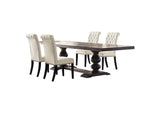 121231-S5 Phelps 5-piece Rectangular Dining Table Set Distressed Noir