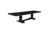 Phelps 123-inch Extension Leaf Dining Table Distressed Noir