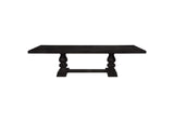 121231 Phelps 123-inch Extension Leaf Dining Table Distressed Noir
